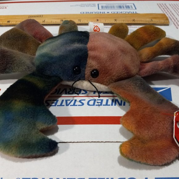 Ty Beanie Baby The Beanie Babies Collection "Claude The Crab" 1996 "Retired" PVC - Picture 2 of 15
